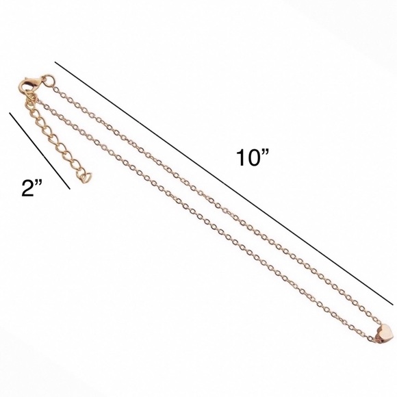 Gold Heart Pendant Clasp Back Necklace - Picture 5 of 7